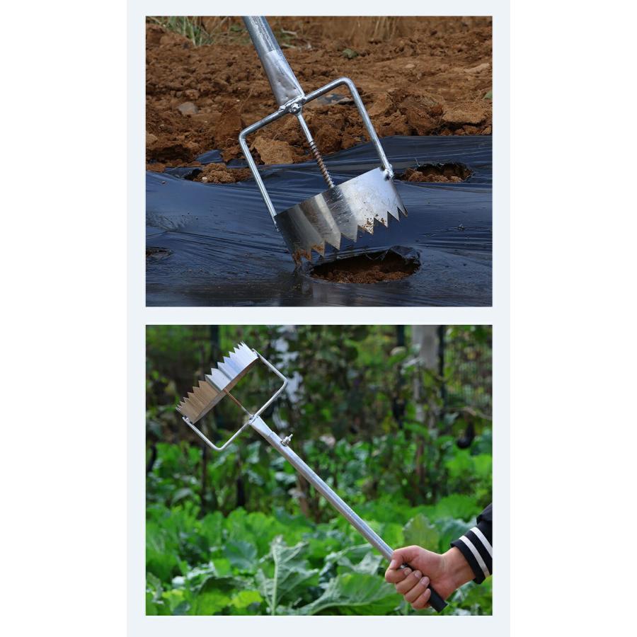 2025新型穴掘り】穴掘り機 マルチ・ビニール穴あけ器 園芸 穴掘り 苗 