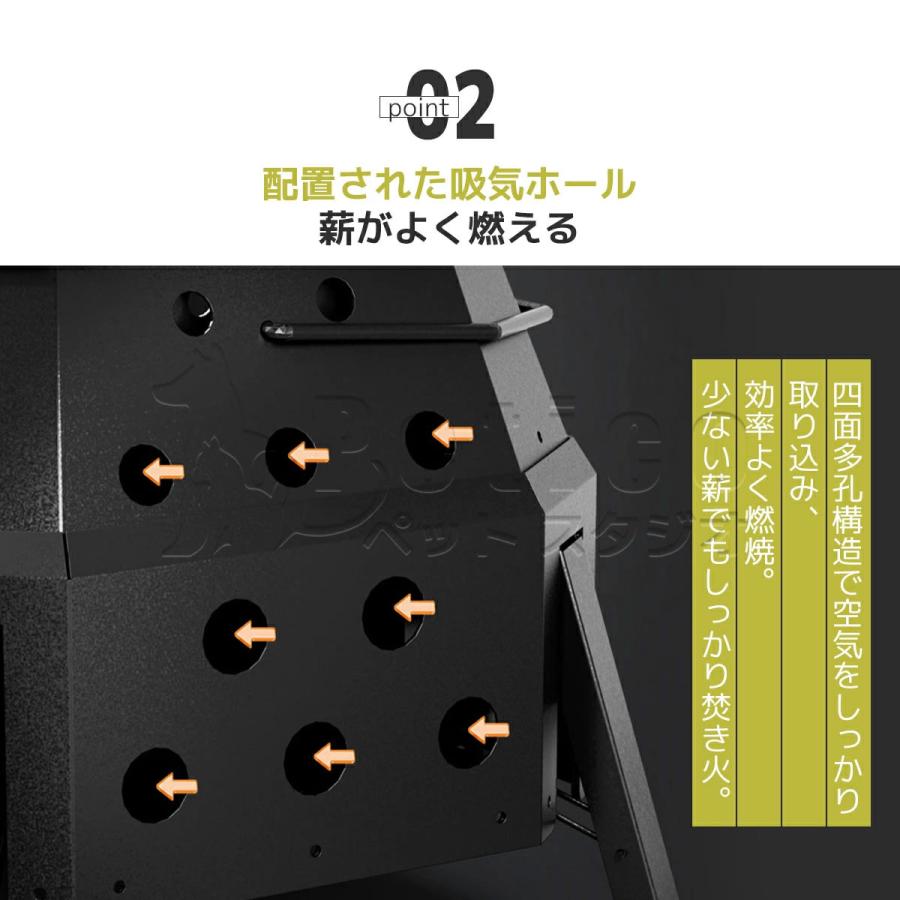焚き火台 折りたたみ式 鉄製 収納袋付属 キャンプ BBQ アウトドア 頑丈
