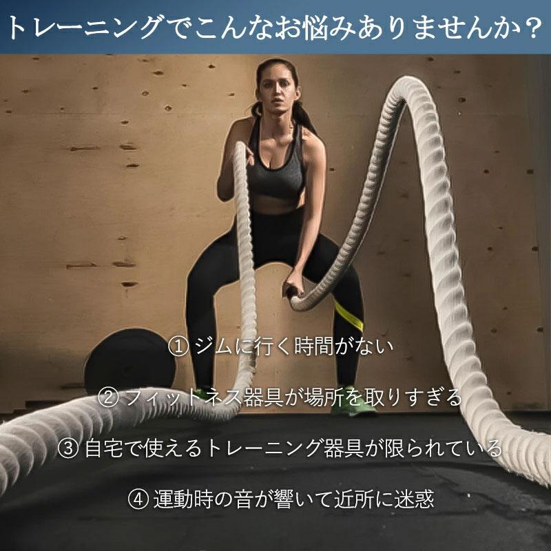 バトルロープ 自宅用 2本セット 筋トレグッズ 携帯型コードレス