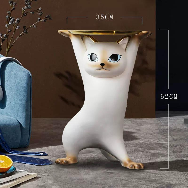 キャットサイドテーブル サイドテーブル ベッドサイドテーブル ネコ型