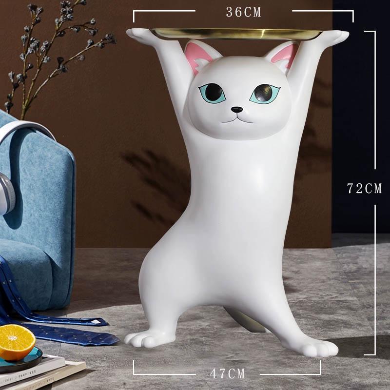 ビンテージ サイドテーブル 花台 ベッドサイドテーブル 小 猫脚 剥離