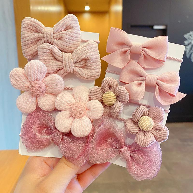 髪ゴム ヘアゴム 子供 リボン 10本セット 可愛い キッズ 絡まない 痛く