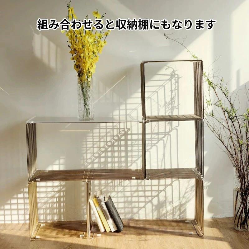 サイトテーブル テーブル ステンレス製 アクリル板付き コーヒー