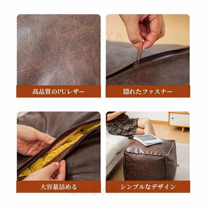 モロッコ モロッコスクエアプーフ 詰め物なし ハンドメイド 快適な