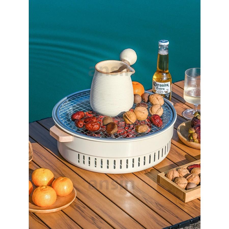 バーベキューコンロ 焚き火台 卓上バーベキューグリル BBQグリル 鉄板