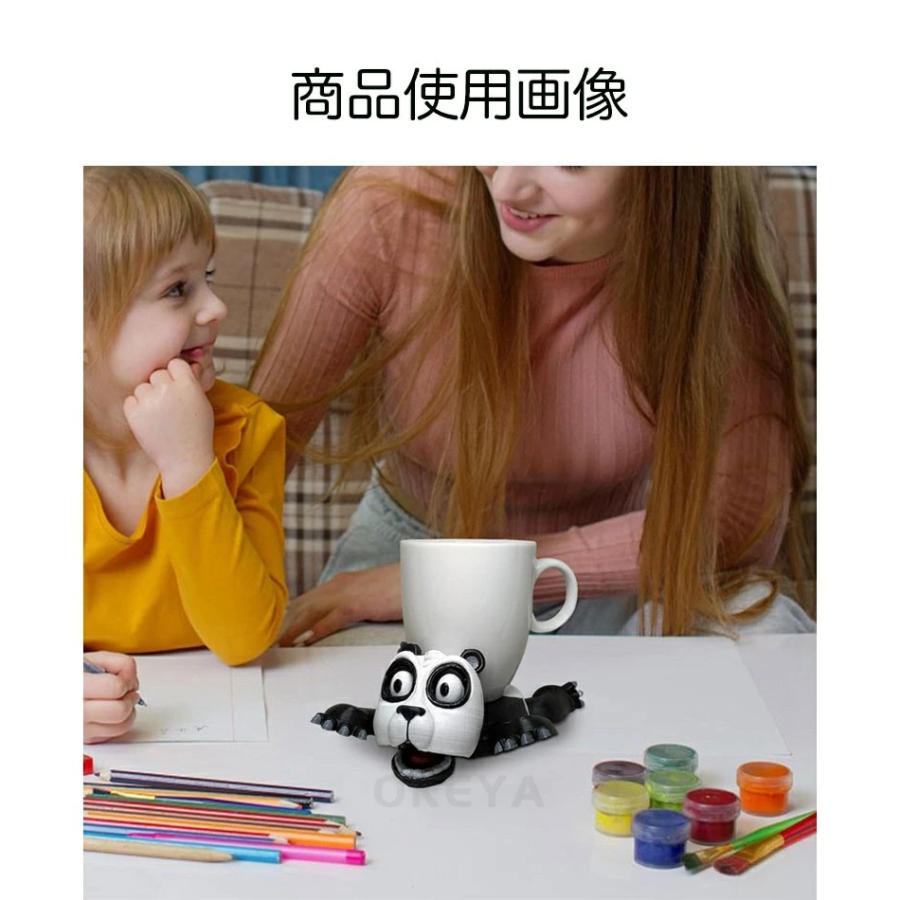 面白いタートルコースター オープンアイドタートルティーコースター カップマット リフト可能な手足と表情豊かな顔 3Dプリントカップホルダー 風変わり | ブランド登録なし | 12