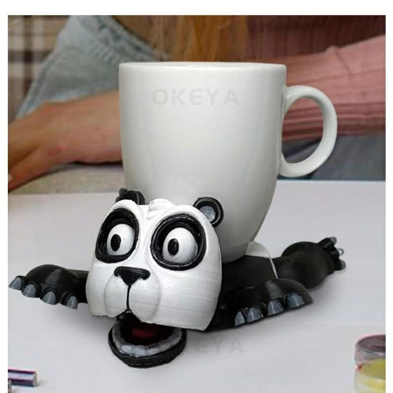 面白いタートルコースター オープンアイドタートルティーコースター カップマット リフト可能な手足と表情豊かな顔 3Dプリントカップホルダー 風変わり | ブランド登録なし | 13