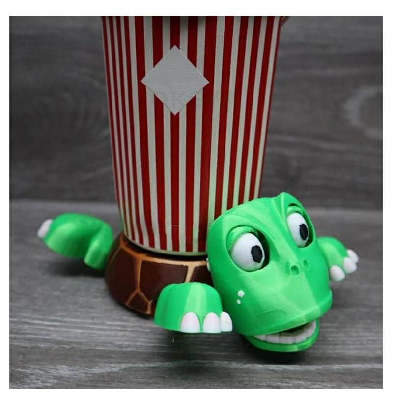 面白いタートルコースター オープンアイドタートルティーコースター カップマット リフト可能な手足と表情豊かな顔 3Dプリントカップホルダー 風変わり | ブランド登録なし | 14