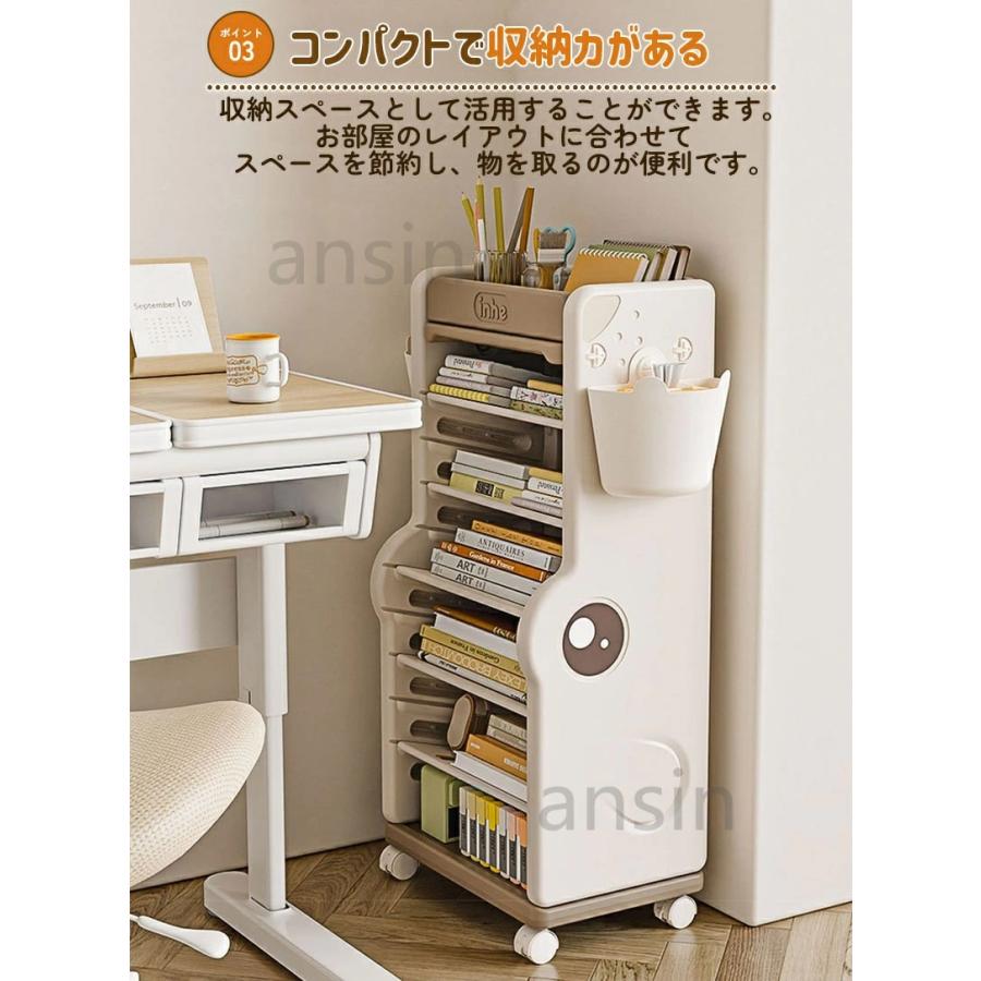 本棚 収納ラック 子供絵本ラック 大容量 収納ワゴン 省スペース 収納