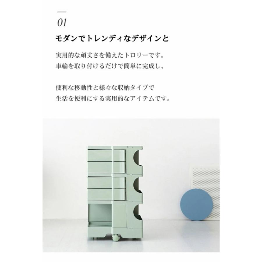ボビー ワゴン 引き出しを動かす サイドテーブル 収納ラック