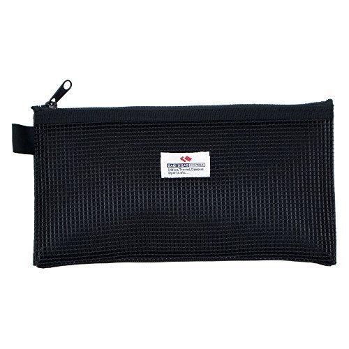 サクラクレパス メッシュケース 片面ネットタイプ 小物入れ 大 ブラック NK-47-BK