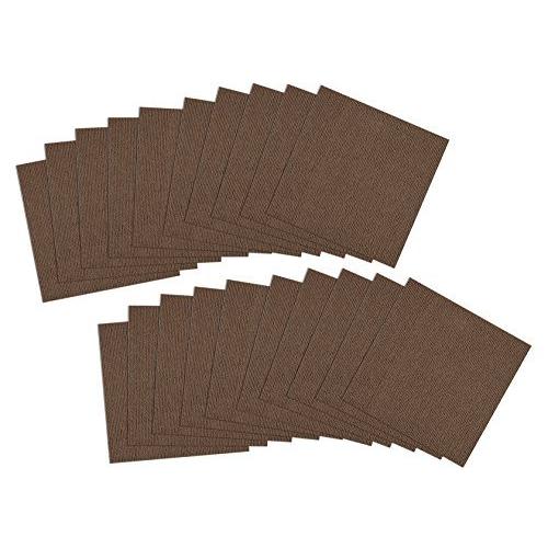 おくだけ吸着 ペット用 撥水タイルマット 同色20枚入 ブラウン KM-06