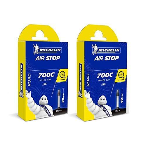 2個セット ミシュラン MICHELIN エアストップ チューブ 700×18/25C (バルブ長40mm) 仏式 [並行輸入品]