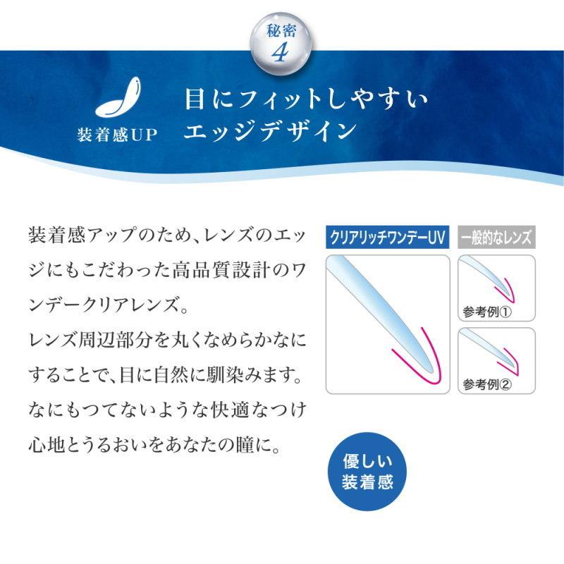 コンタクト クリアリッチ ワンデー UV 1箱30枚 1日使い捨て 1day ワンデー Clear Rich クリア コンタクトレンズ|1-d-royal|07