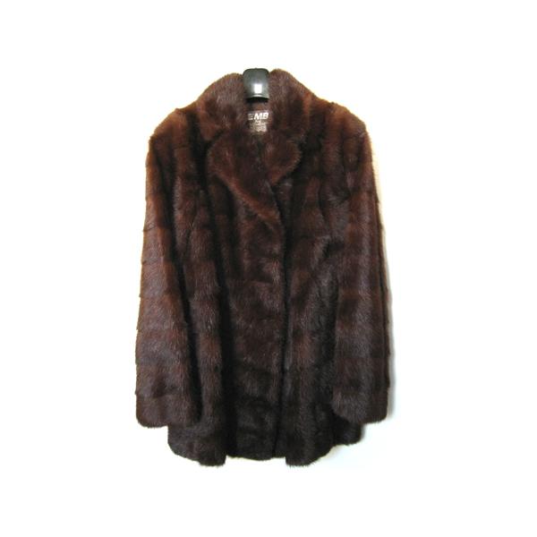 エンバ、ミンクコート、毛皮、リアルファー、ブラウン、サイズ13 EMBA