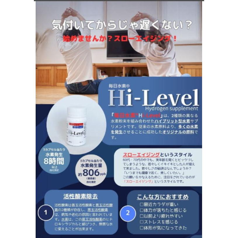 サンテテクニカ　毎日水素　ハイレベル4個 毎日水素 Hi-Level（ハイレベル）水素サプリメント : ReNature