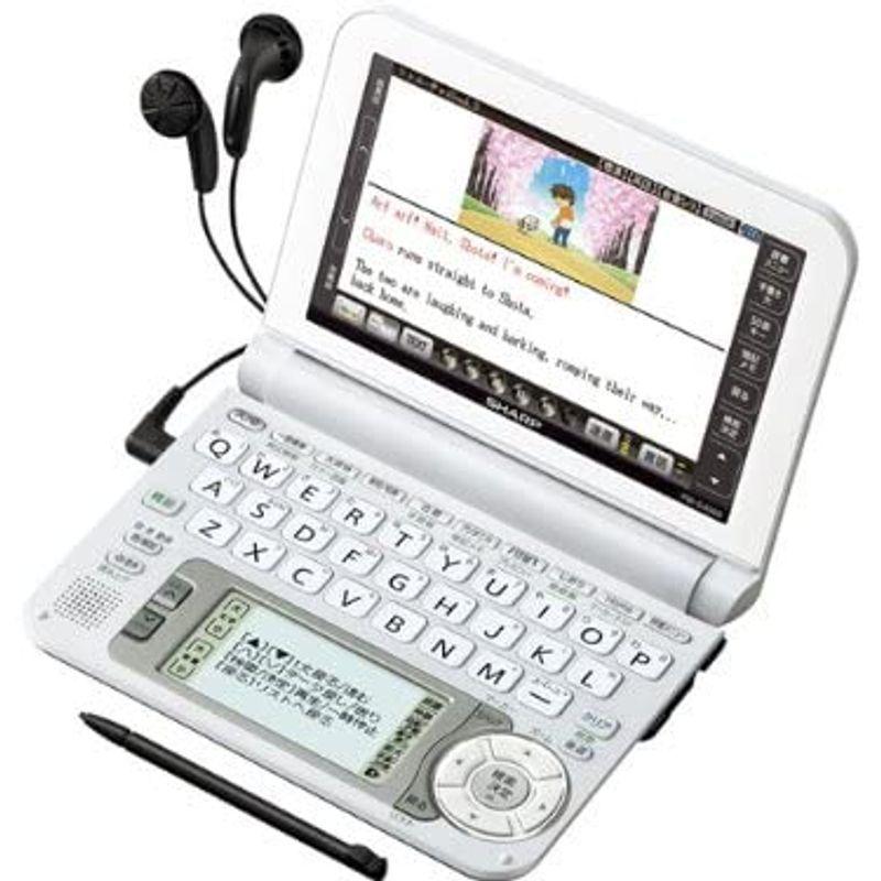 シャープ　電子辞書　Brain　PW-G4000-W　110コンテンツ　100動画　(ブレーン)　PW-G4000　中学生　ホワイト　カラ-