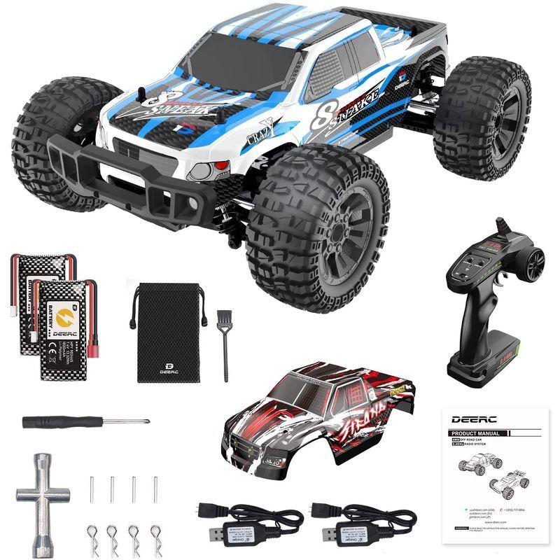 DEERC ラジコンカー オフロード 4WD こども向け 大人向け 高速 40km/h 大型 1/10スケール シェル2個 バッテリー2個 DEERC ラジコンカー オフロード 4WD こども向け 大人向け 高速 40km/h 大型 1/10スケール シェル2個 バッテリー2個