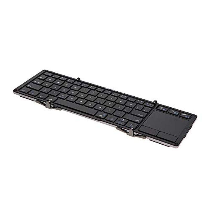 オウルテック Bluetoothキーボード タッチパッド付き 折りたたみ式 マルチペアリング スマホ/タブレット スタンド付き 217g 英｜10001