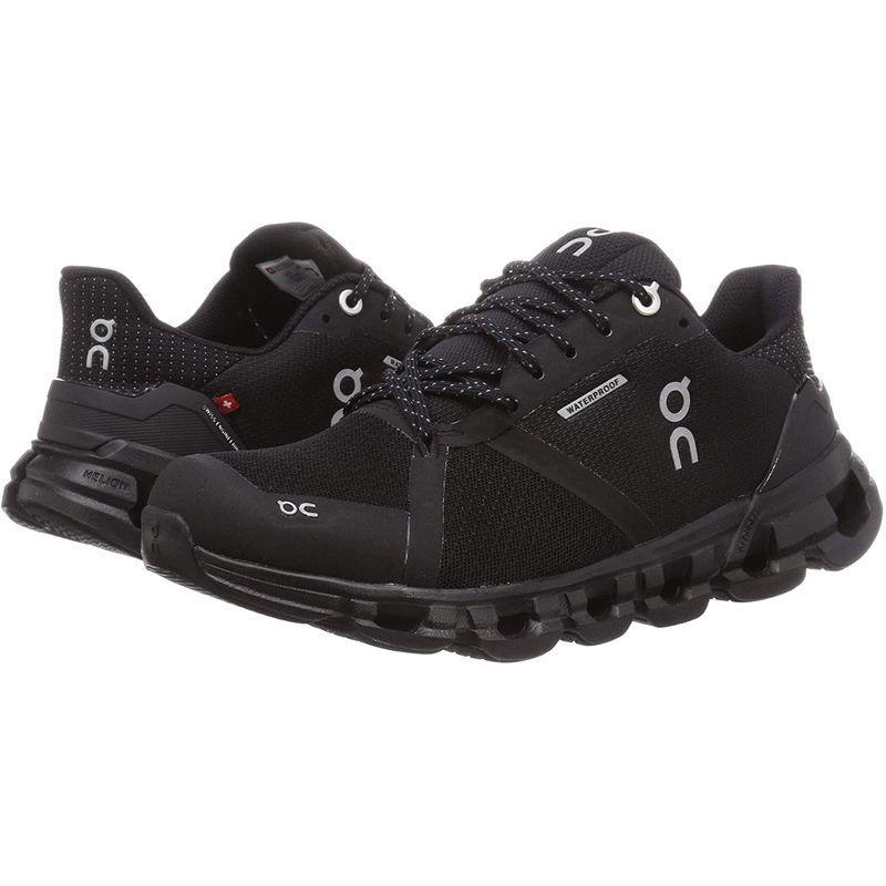 オン 防水ランニングシューズ クラウド フライヤー ウォータープルーフ レディース ブラック/ルナ 23.5 cm cm 防水ランニングシューズ クラウド フライヤー ウォータープルーフ レディース ブラック/ルナ