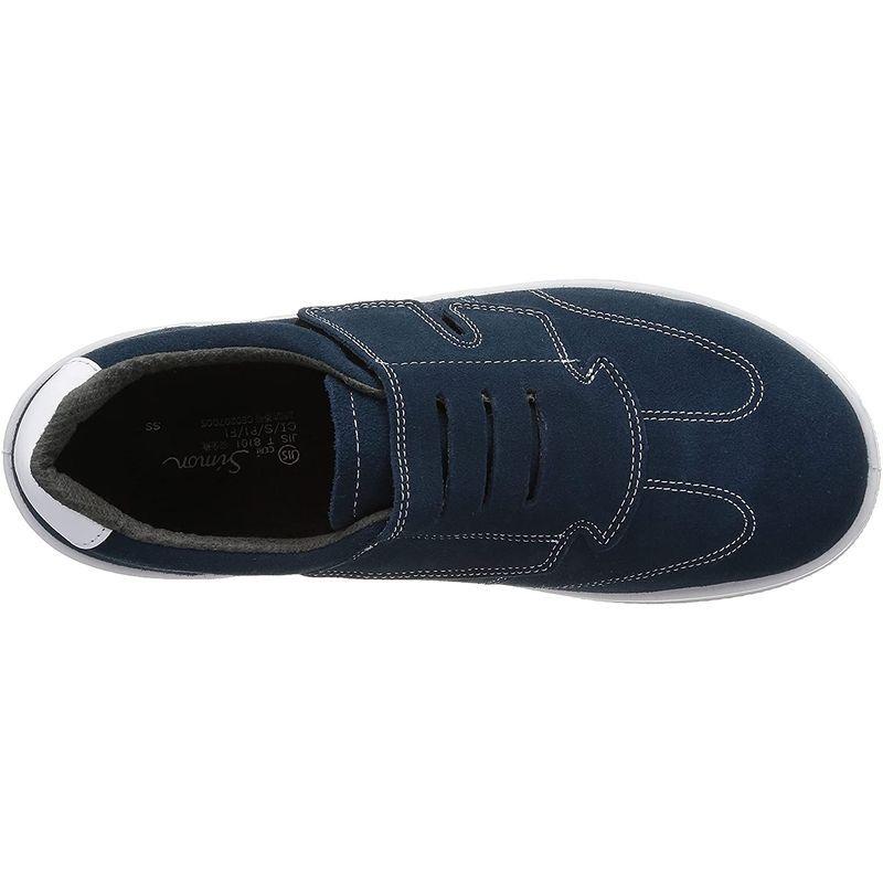 シモン 作業 安全靴 JIS規格 短靴 マジック 耐滑 ベロア SS18BV ブルー 23.5cm｜10001｜08