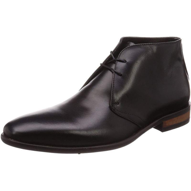 デロッシ イタリア製 本革トウスプリングチャッカーブーツ メンズ 9820-2369 BK 24.5 cm 2E cm 2E イタリア製 本革トウスプリングチャッカーブーツ メンズ BK