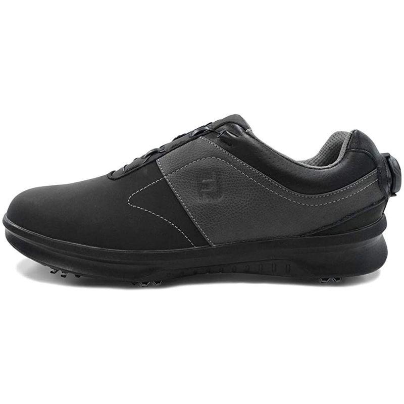 フットジョイ FJ ゴルフシューズ JFCONTOUR BOA ダイヤル式 メンズ 靴 (27cm， ブラック/チャコール) ダイヤル式 FJ ゴルフシューズ JFCONTOUR BOA メンズ 27cm， ブラック/チャコール