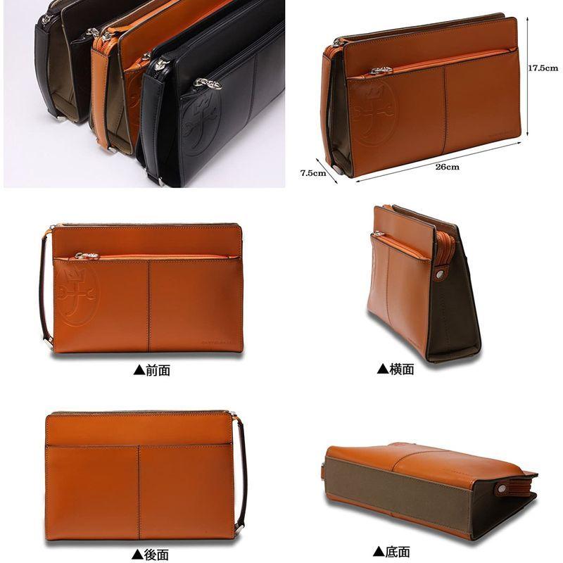 CASTELBAJAC(カステルバジャック) トリエ クラッチバッグ 164201-チャ カステルバジャック トリエ クラッチバッグ チャ レザー