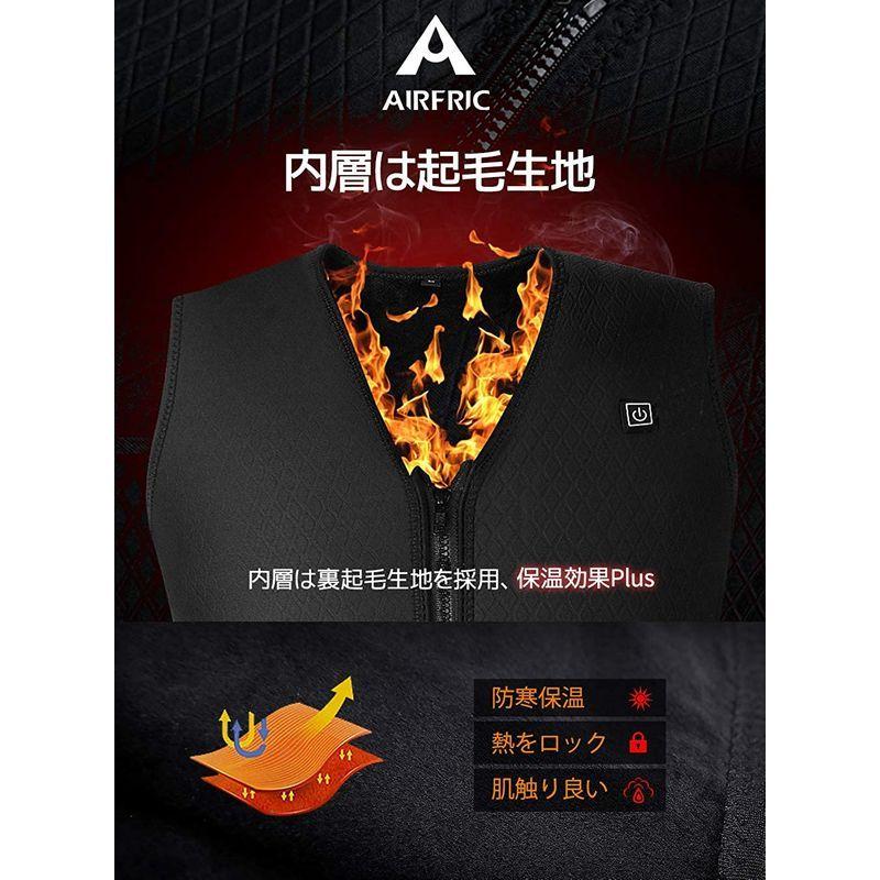 高額売筋 即暖 3段温度調節 5つヒーター 水洗い可 ヒーターベスト 洗濯ネット付き 電熱ベスト Airfric 防寒 レディース メンズ 男女兼用 プルオーバー Www We Job Com