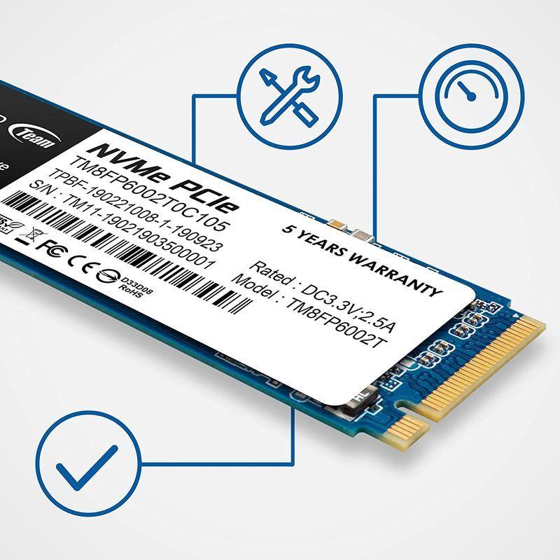 TEAMGROUP(チームグループ) MP33 512GB SLC キャッシュ 3D NAND TLC NVMe 1.3 PCIe Gen3｜10001｜03