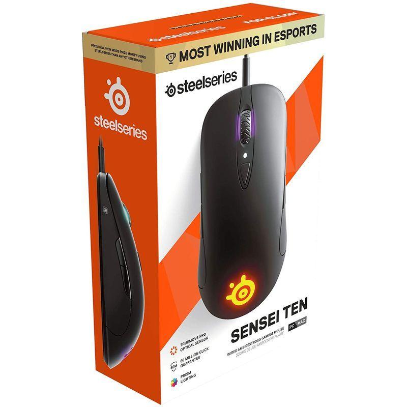 SteelSeries ゲーミングマウス 両利き用 有線 高精度追跡機能 Sensei Ten 62527｜10001｜09