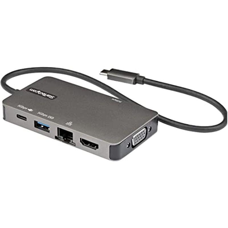 StarTech.com USB Type-Cマルチ変換アダプター/ USB-C - 4K30Hz HDMI または 1080p VGA/1