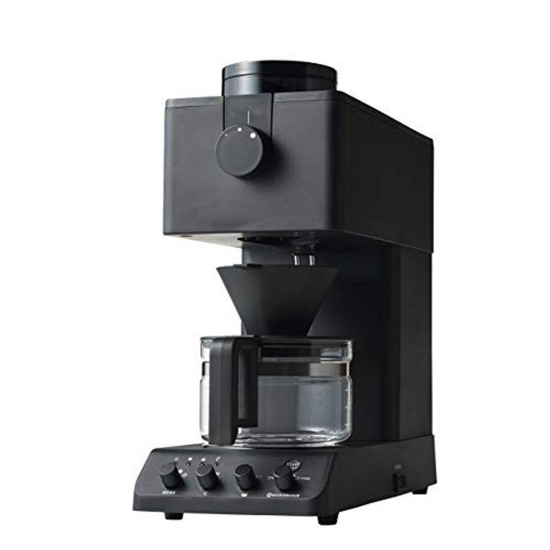 ツインバード 全自動コーヒーメーカー ミル付き 臼式 3杯用 蒸らし 湯温調節 ブラック CM-D457B｜10001
