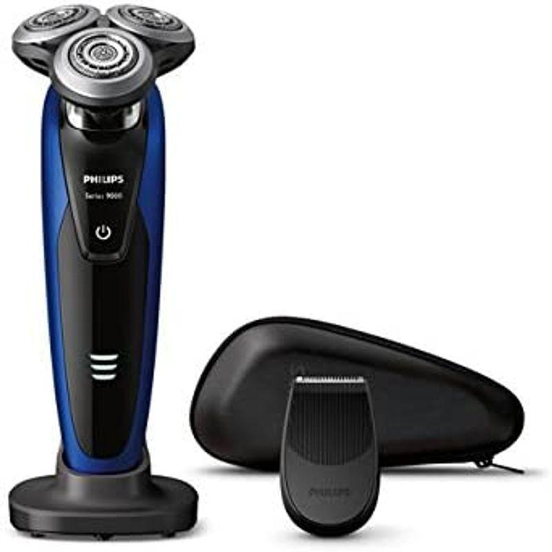フィリップス メンズシェーバー（ブラック/ブルー）PHILIPS 9000シリーズ ウェット＆ドライ S9186/12 フィリップス 9000シリーズ メンズ 電気シェーバー 72枚刃 回転式 お風呂剃り & 丸洗い可 トリマー付 S9161/12 QGW1928630870(16832円)