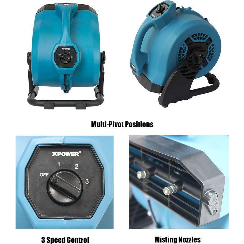 XPOWER FM-48 ミストポータブルタンクレス冷却屋外空気冷却器加湿器ブロワーファン FM ミストポータブルタンクレス冷却屋外空気冷却器加湿器ブロワーファン