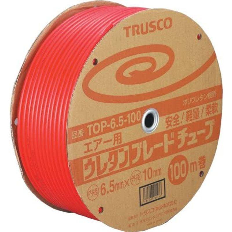 TRUSCO(トラスコ)　ウレタンブレードチューブ　8.5X12.5　赤　TOP-8.5-100　100m