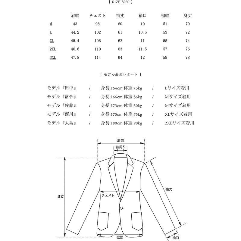 ストレッチ テーラードジャケット スーツジャケット ブレザー メンズ 2つボタン シングル 上着 外套 ライトアウター 長袖 カジュアル ビ｜10001｜07