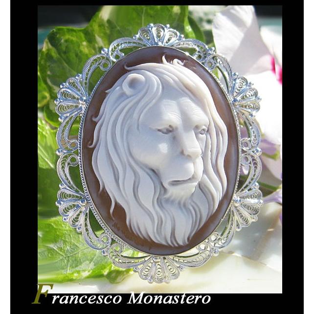 CAMEO（カメオ） ブローチ【美しく強きライオン】Francesco Monastero