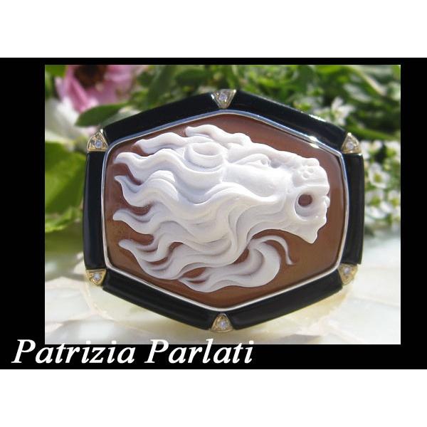 CAMEO（カメオ） ブローチ【FIRE LION 炎の獅子】Patrizia Parlati作