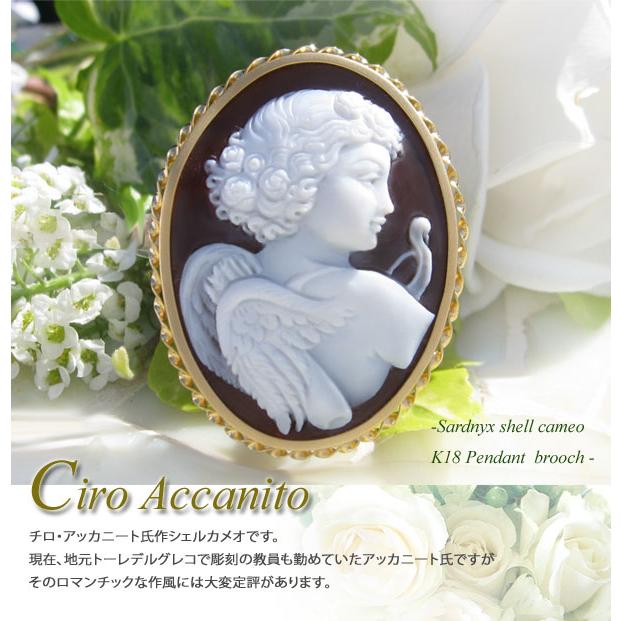 CAMEO 本当良い作品です！Ciro Accanito 作 サードニクスシェルカメオ 