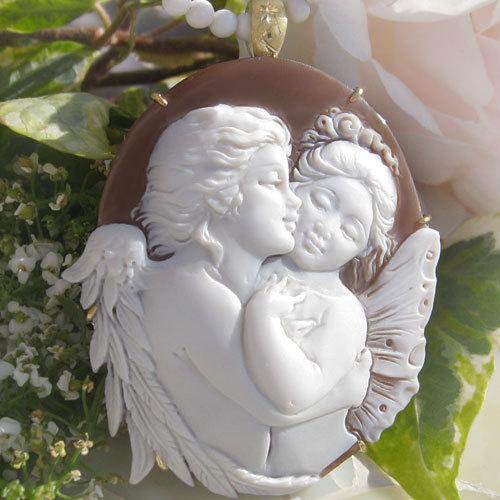 CAMEO 特別価格 Ciro Accanito作 サードニクスシェルカメオ K18 