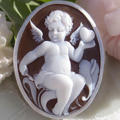 CAMEO 特別価格 Ciro Oris Marrazzo作 シェルカメオ K18WG CAMEO 特別価格 Ciro Oris Marrazzo作 シェルカメオ K18WG
