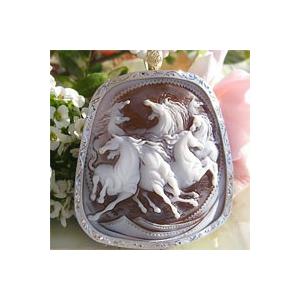 CAMEO（カメオ） Ciro Accanito作 シェルカメオ K18, SILVERペンダント