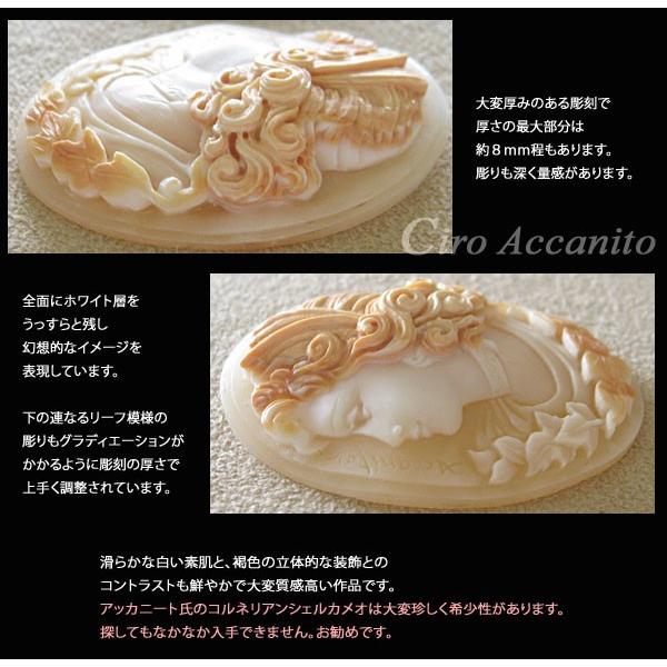 ブローチ/コサージュ 新品 優しい微笑み シェル カメオ チロ・アッカニート