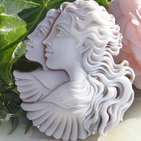 特別価格 Patrizia Parlati作 サードニクスシェル カメオ SILVER