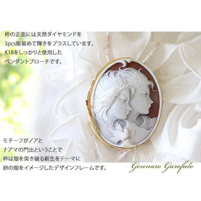 CAMEO Gennaro Garofalo作 サードニクスシェルカメオK18天然 CAMEO Gennaro Garofalo作 サードニクスシェルカメオK18天然