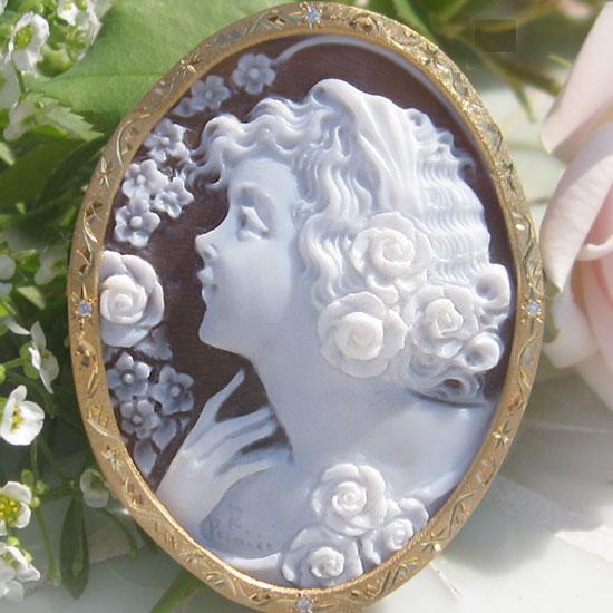 CAMEO（カメオ） Raffale Pernice作 サードニクス シェルカメオ SILVER