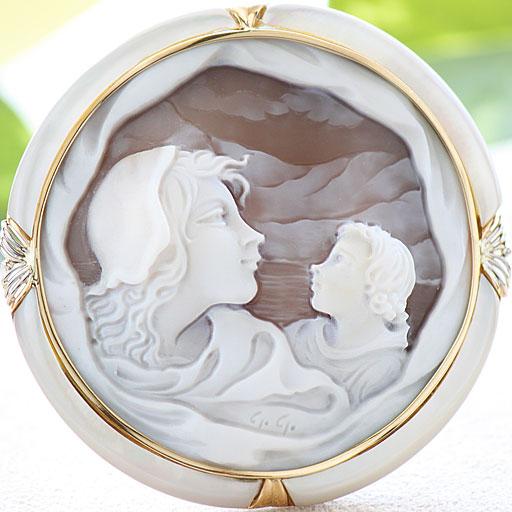 SOBI カメオ ブローチ CAMEO（カメオ） 特別価格 Gennaro Garofalo作 サードニクス シェル