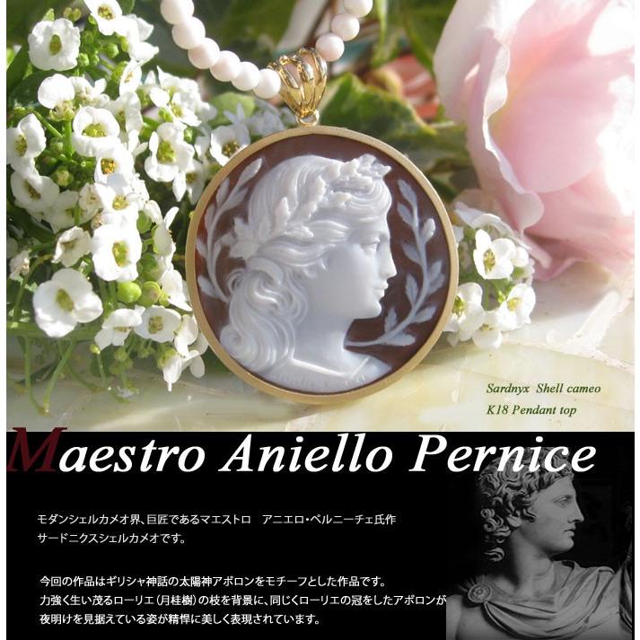 CAMEO（カメオ） Maestro Aniello Pernice作 サードニクスシェル K18 