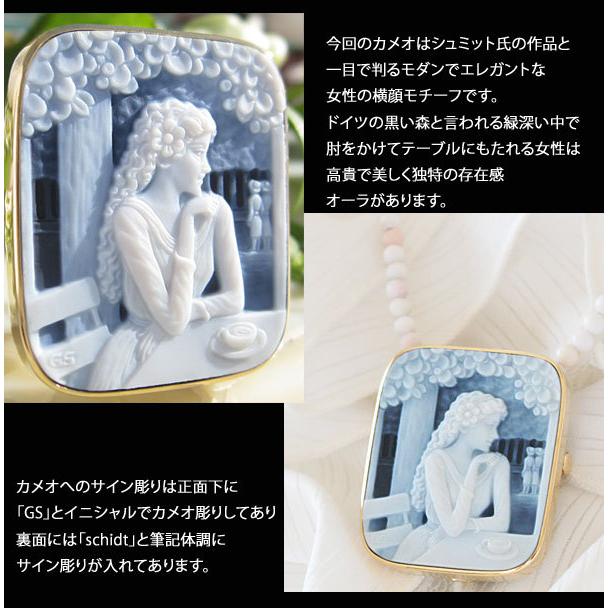 Gerhard Schmidt作 ブラックメノウカメオ K18ペンダント ブローチ シュミット氏の優雅な世界 森の中のティータイム Cameo Ida 千年ジュエリー Yahoo 店 通販 Yahoo ショッピング